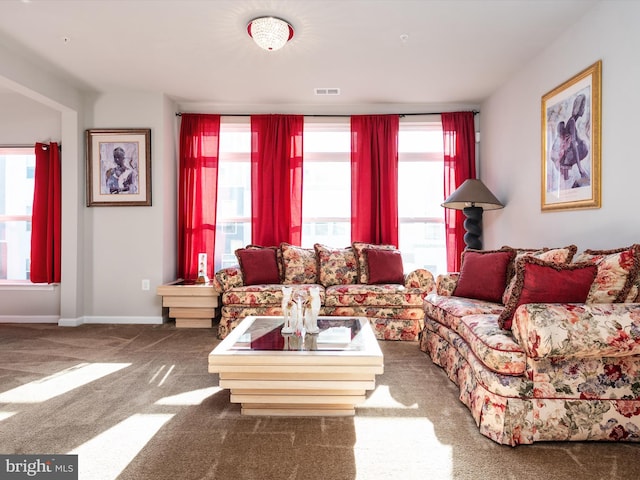 view of carpeted living room