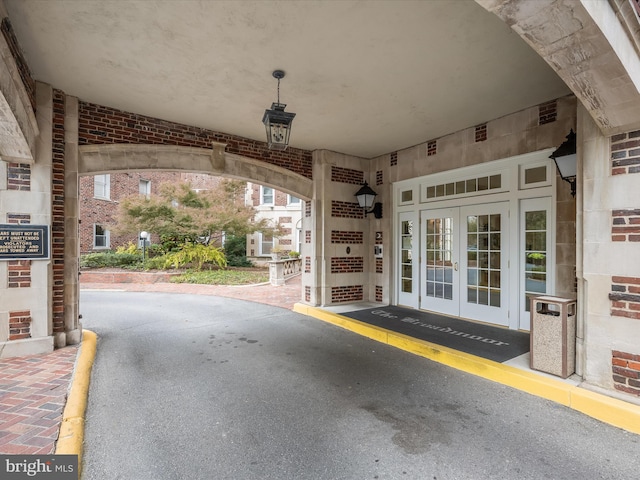 view of patio with french doors