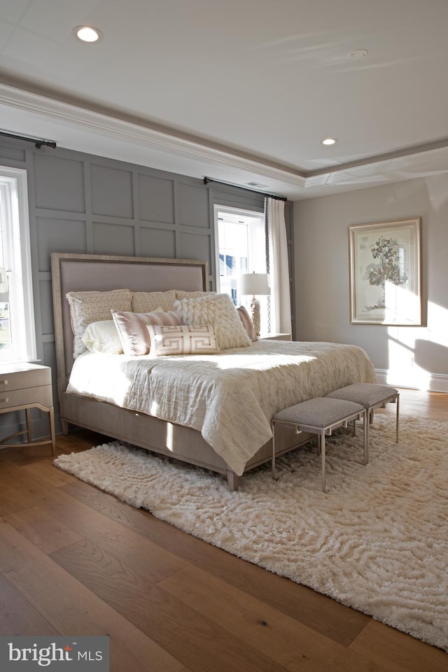 bedroom featuring hardwood / wood-style flooring