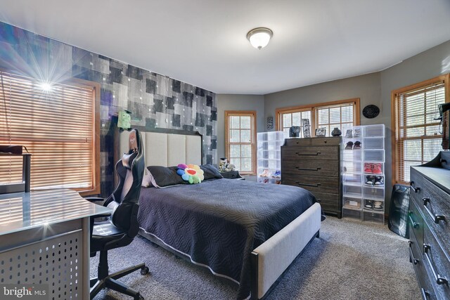 bedroom with carpet floors