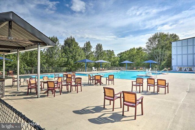 view of pool with a patio