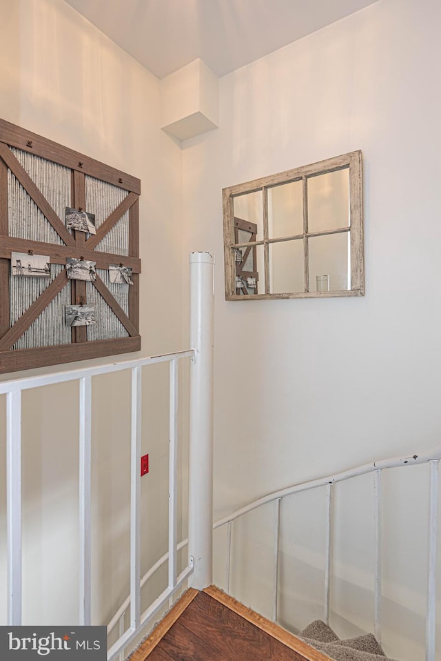 interior space with wood finished floors