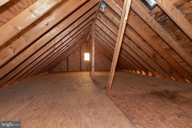 view of attic