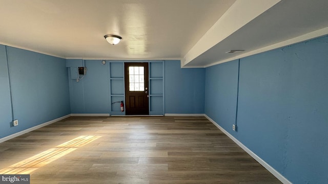 foyer with hardwood / wood-style flooring