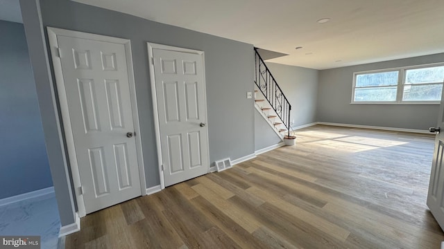 interior space featuring hardwood / wood-style flooring