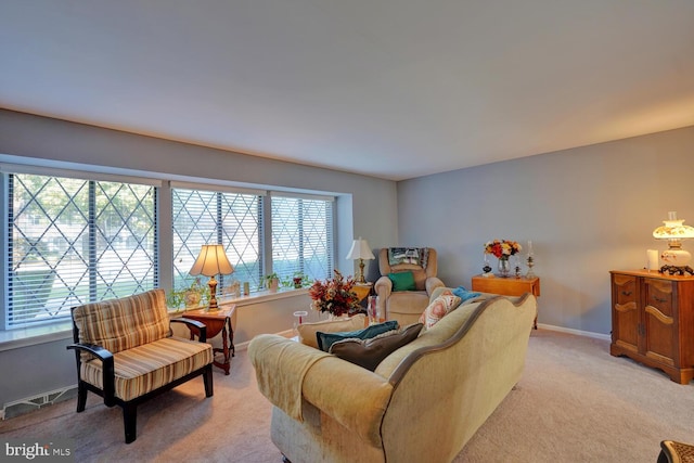 view of carpeted living room