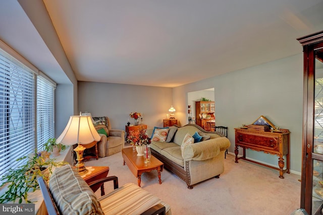 view of carpeted living room