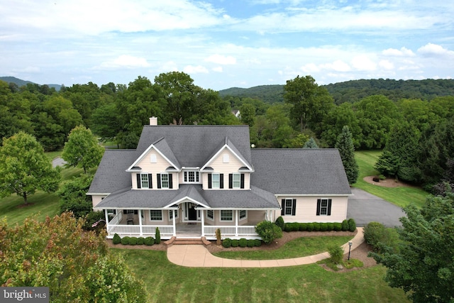 view of front of property with covered porch