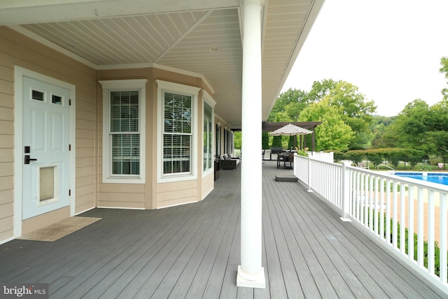 view of wooden terrace