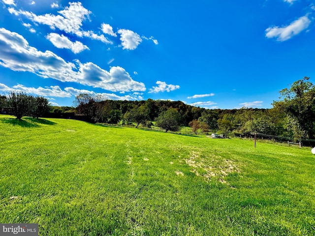 view of yard featuring a rural view