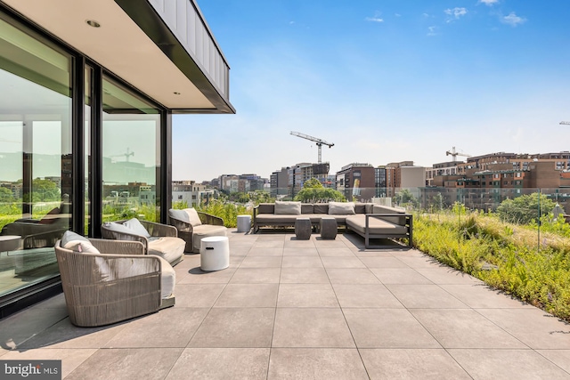 view of patio with an outdoor hangout area