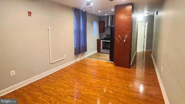 hall featuring light hardwood / wood-style floors