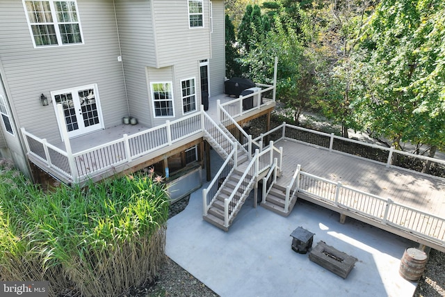 exterior space with a deck