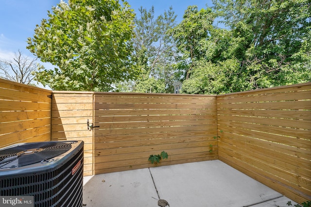 view of patio / terrace with central AC unit