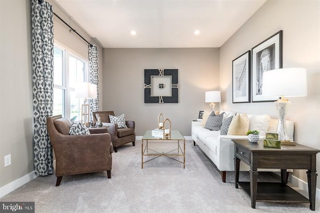 view of carpeted living room