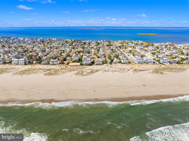 15 Weldon Pl, Long Beach Township, NJ 08008 - birds eye view of property with a beach view, a water view, and a residential view