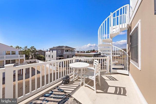 15 Weldon Pl, Long Beach Township, NJ 08008 - balcony featuring stairway and a residential view
