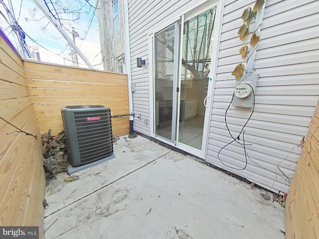 view of patio featuring cooling unit