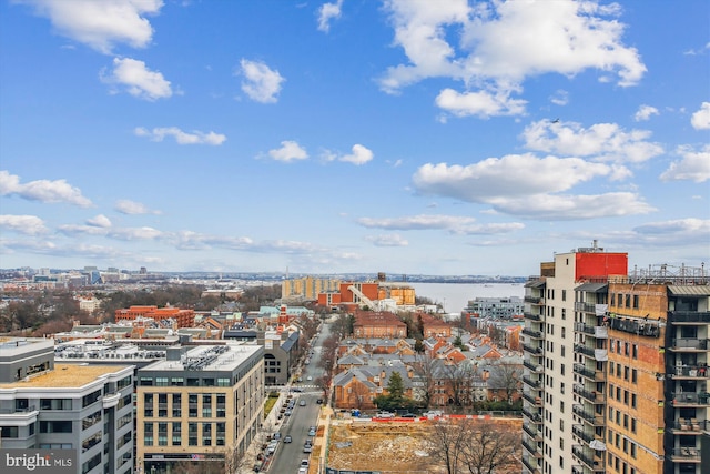 view of city featuring a water view