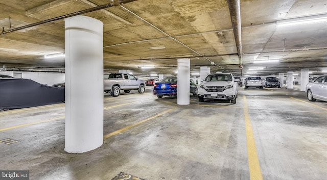 view of parking garage