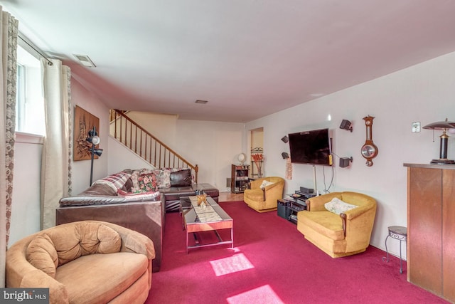 view of carpeted living room