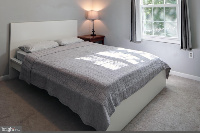 view of carpeted bedroom