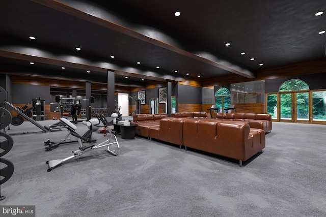 interior space featuring recessed lighting