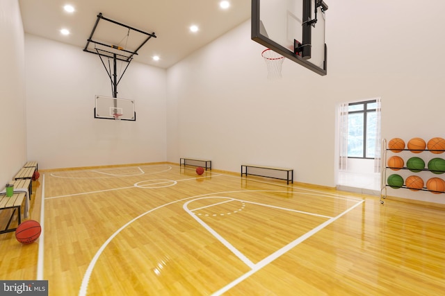 view of basketball court