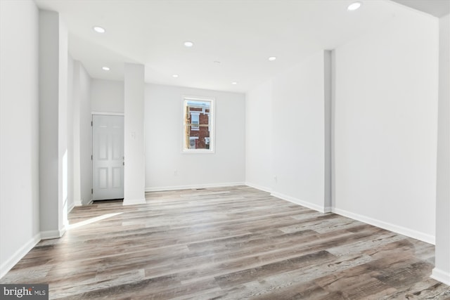 empty room featuring light hardwood / wood-style flooring