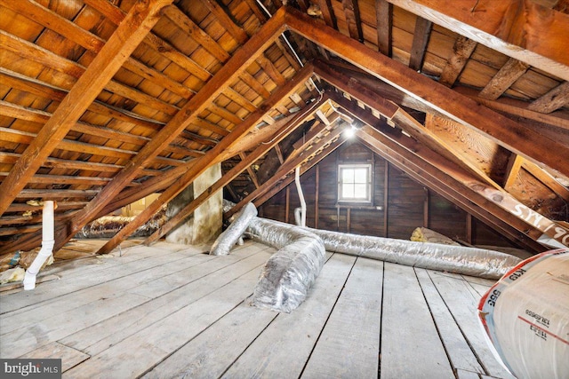 view of attic