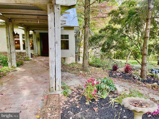 view of patio with a balcony