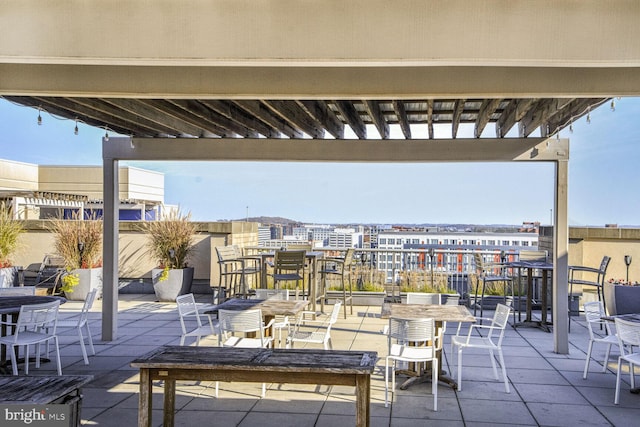 view of patio / terrace with a pergola