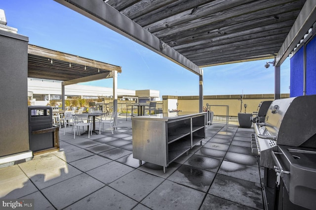 view of patio featuring grilling area