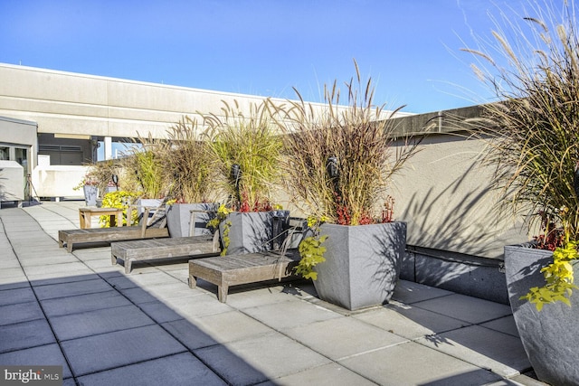 view of patio with an outdoor living space