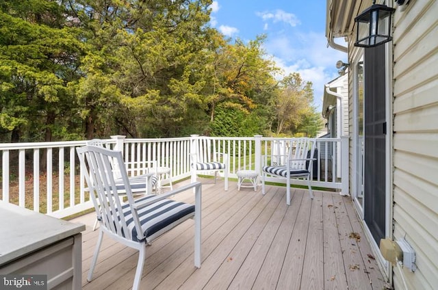 view of wooden deck