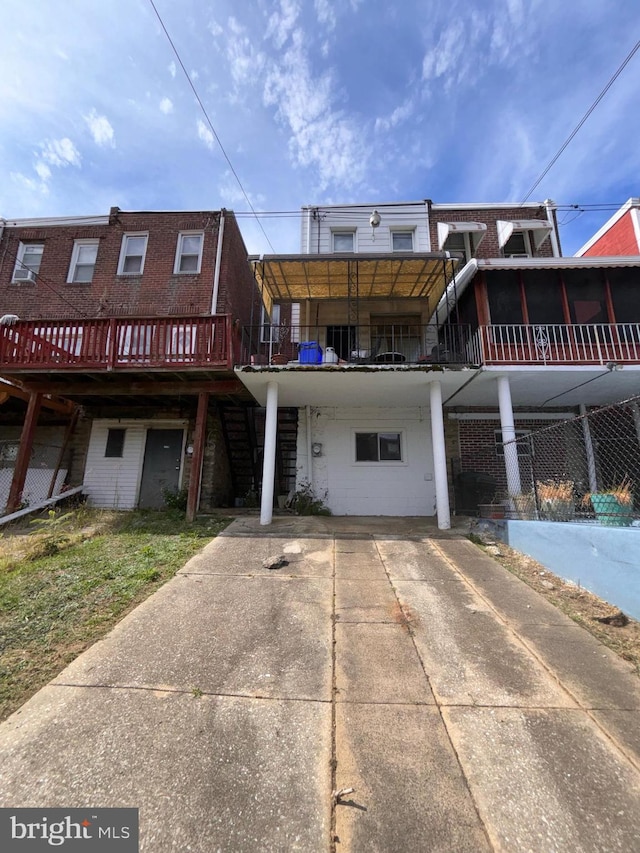 exterior space featuring a deck