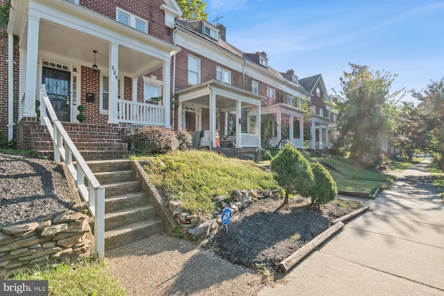 exterior space with covered porch