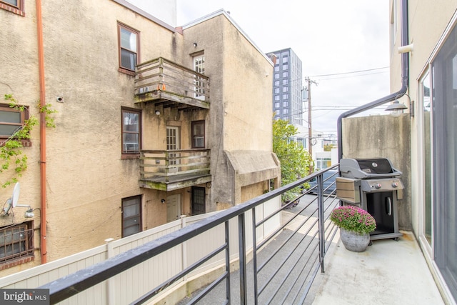 balcony with area for grilling