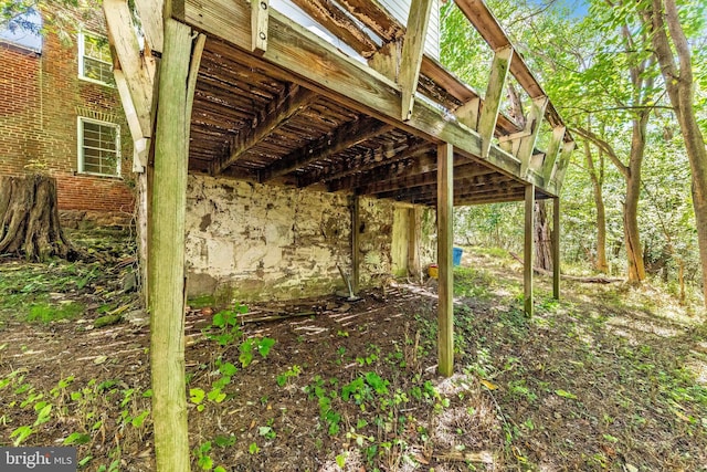 exterior space with a wooden deck