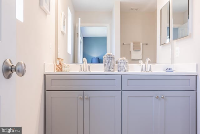 bathroom with vanity and a wealth of natural light