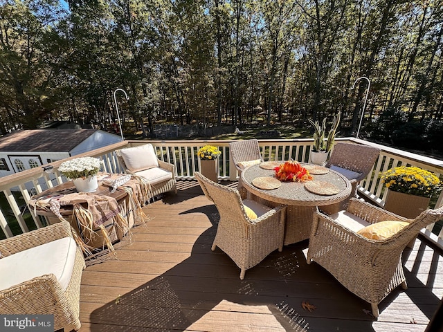 view of wooden terrace