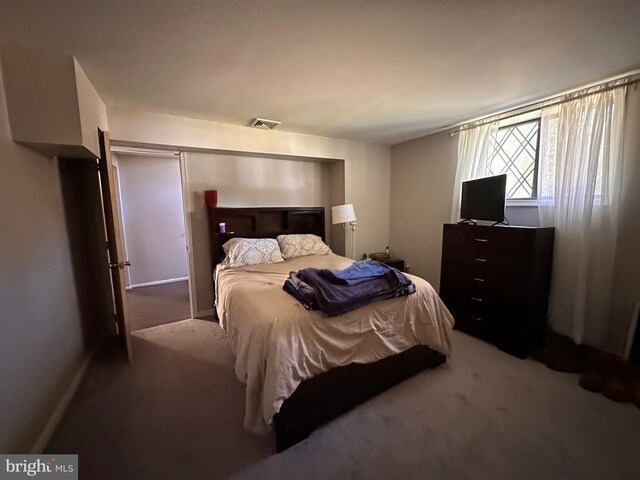 view of carpeted bedroom