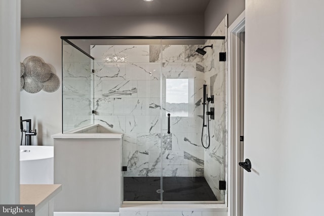 bathroom with an enclosed shower