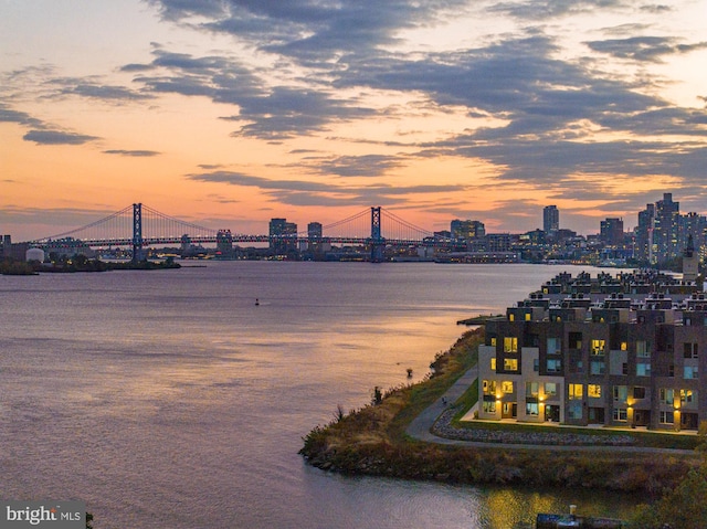 property view of water