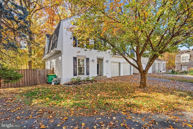 view of front of home featuring a garage