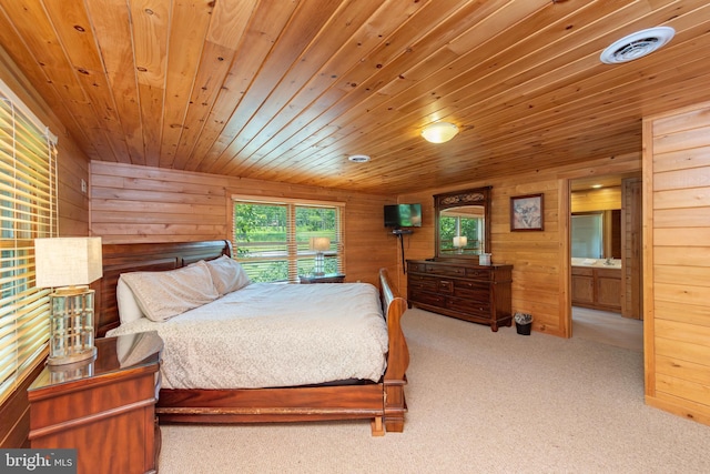 116 Wisp Mountain Rd, Mc Henry, MD 21541 - bedroom featuring wooden walls, carpet, and wood ceiling
