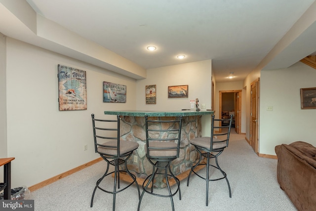 116 Wisp Mountain Rd, Mc Henry, MD 21541 - indoor bar with light colored carpet, baseboards, and recessed lighting