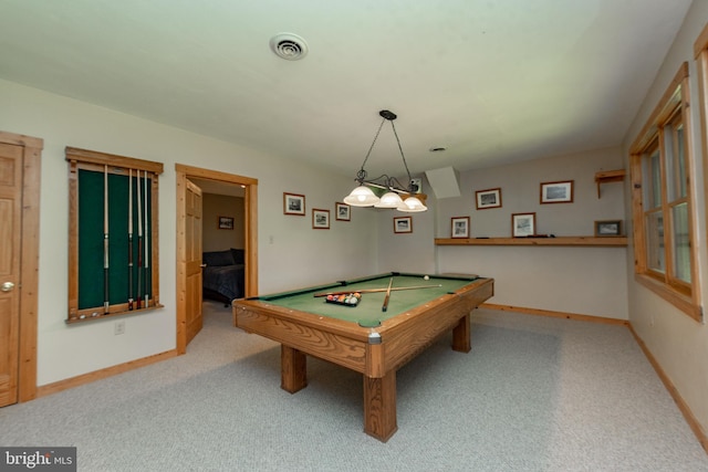 116 Wisp Mountain Rd, Mc Henry, MD 21541 - rec room featuring carpet floors, baseboards, and billiards table