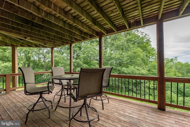 view of wooden terrace