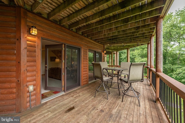 view of wooden terrace